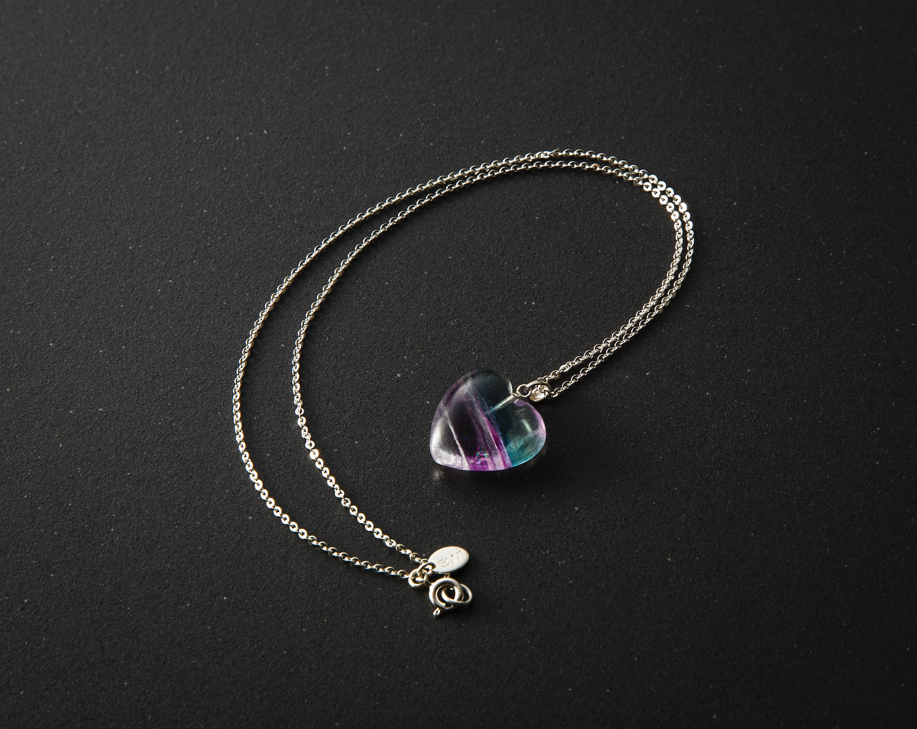 fluorite love heart